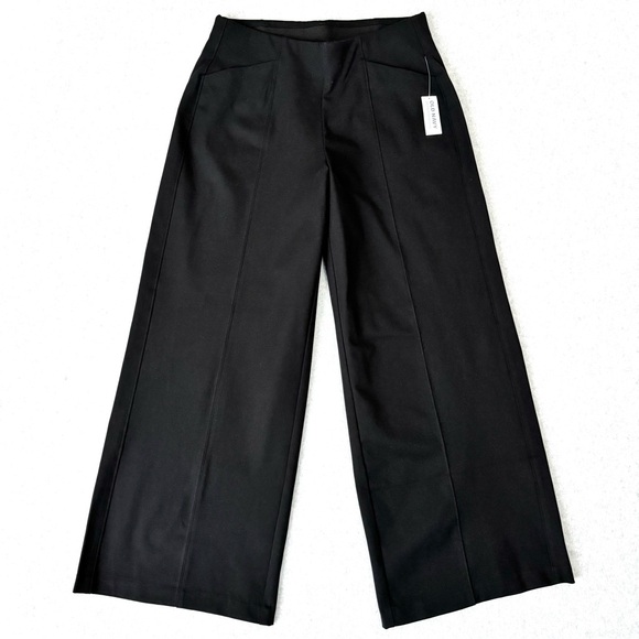 Old Navy Pixie Wide Leg Dress Pants Women XS Petite Black Pull On Stretch New - Picture 3 of 15